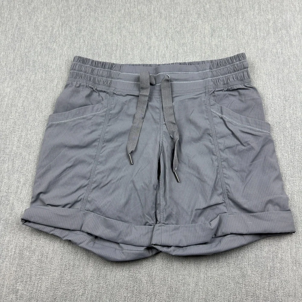 Lululemon Shorts Womens 4 Gray Dance Studio Cuffed Athletic Unlined Training Gym